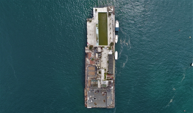 Galatasaray Adası'nın son hali havadan görüntülendi